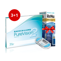 PureVision 2 HD (3+1 шт.) + Renu Advanced 60 ml фото/фотографія