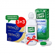Alcon Total 30 (3+3 шт.+Alcon PureMoist 300 ml) фото/фотографія Alcon Total 30 (3+3 шт.+Alcon PureMoist 300 ml) фото/фотографія