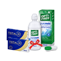Alcon Total 30 (3+3 шт.+Alcon PureMoist 300 ml)  фото/фотографія