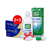 Alcon Total 30 (3+3 шт.+Alcon PureMoist 300 ml)  фото/фотографія