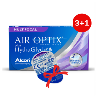 Air Optix plus HydraGlyde Multifocal (3+1 шт.)  фото/фотографія
